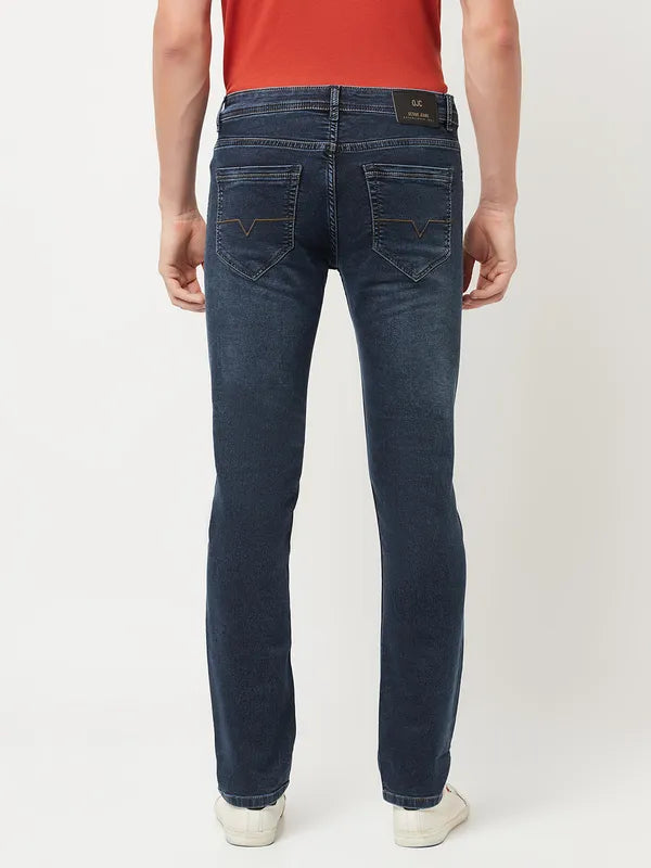 Octave Men Navy Blue Light Fade Stretchable Jeans