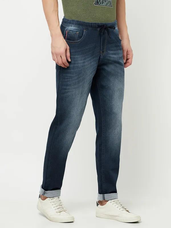 Octave Men Blue Heavy Fade Stretchable Jeans