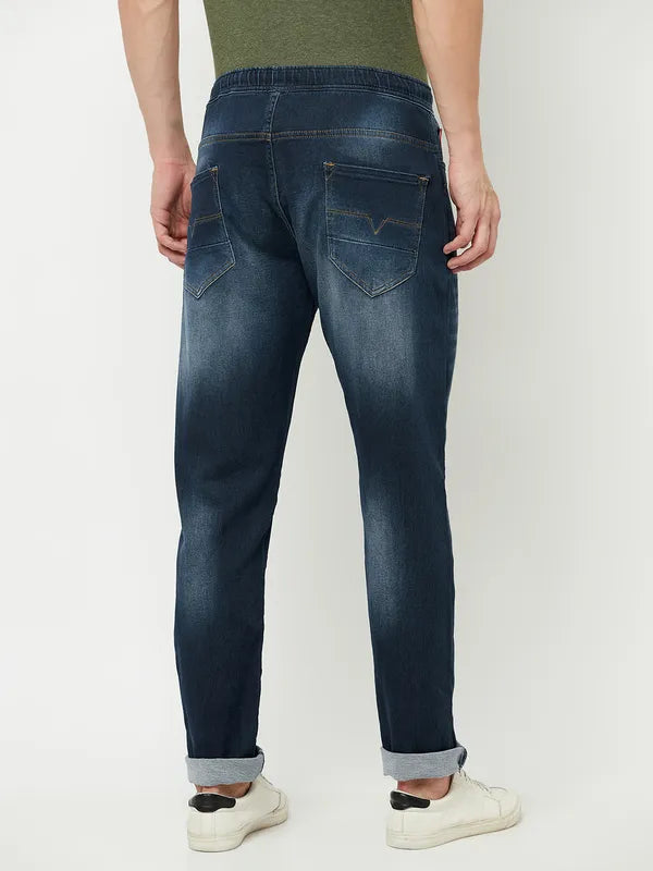 Octave Men Blue Heavy Fade Stretchable Jeans