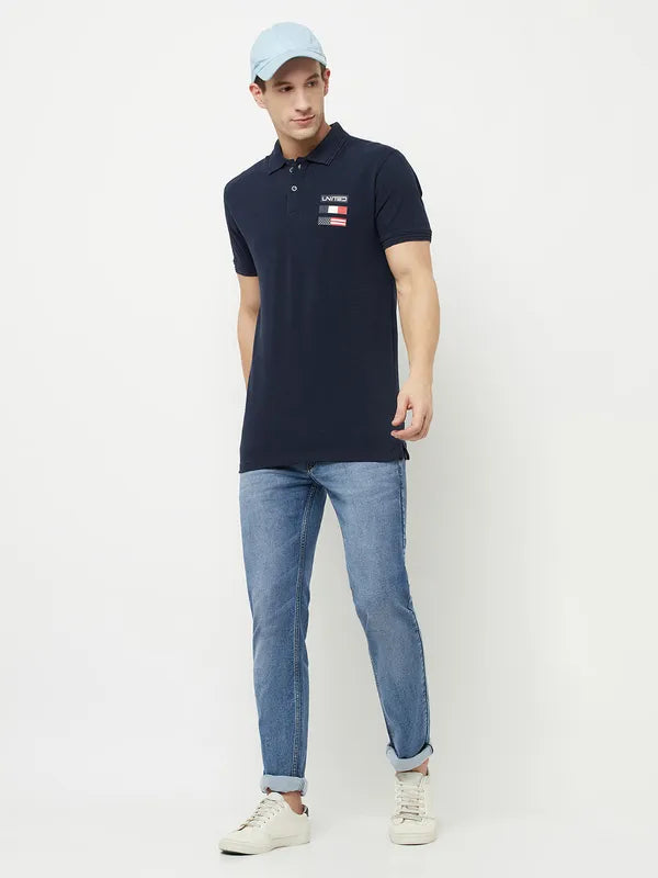 Octave Men Blue Slash Knee Stretchable Jeans