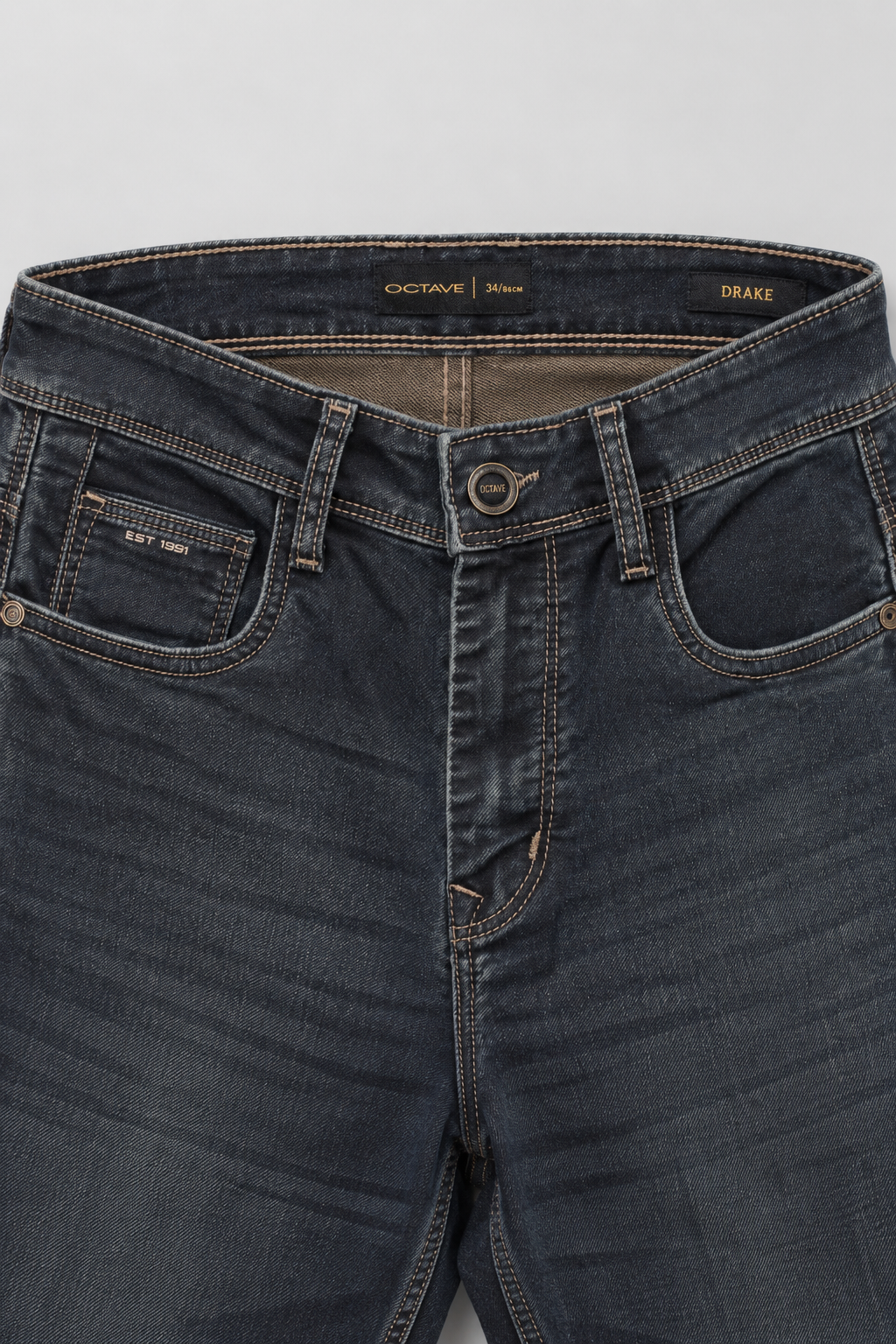 Men’s Relaxed Fit Stretch Denim Jeans – Urban Blue