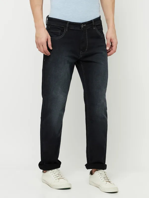 Octave Men Black Stretchable Jeans