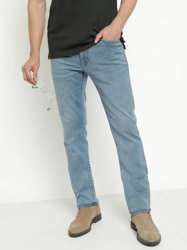 Octave Men Mid-Rise Light Faded Light Shade Stretchable Jeans