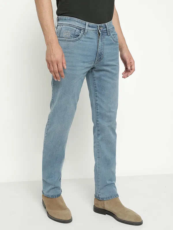 Octave Men Mid-Rise Light Faded Light Shade Stretchable Jeans
