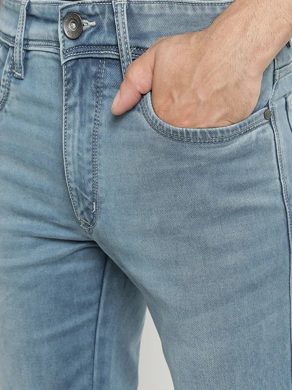 Octave Men Mid-Rise Light Faded Light Shade Stretchable Jeans