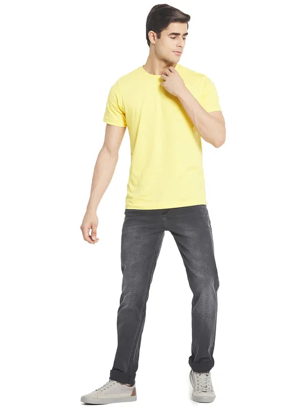 Octave Men Grey Light Fade Cotton Jeans