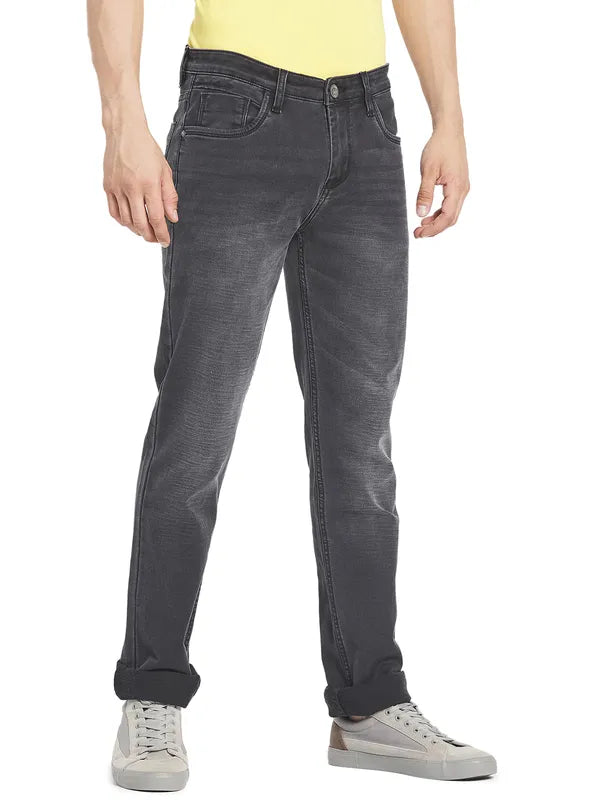 Octave Men Grey Light Fade Cotton Jeans