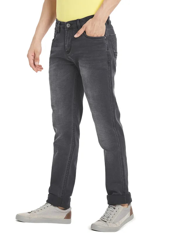 Octave Men Grey Light Fade Cotton Jeans