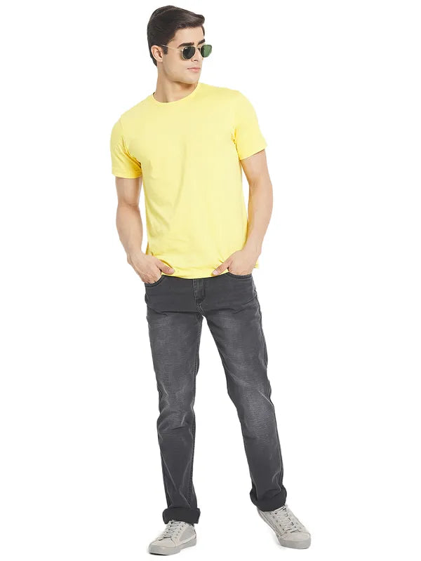 Octave Men Grey Light Fade Cotton Jeans