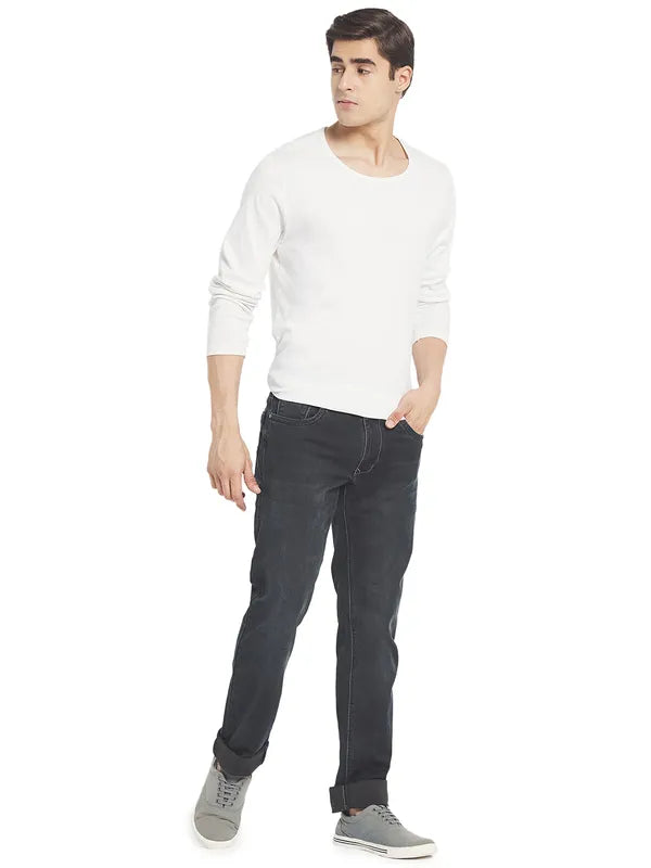 Octave Men Grey Light Fade Cotton Jeans