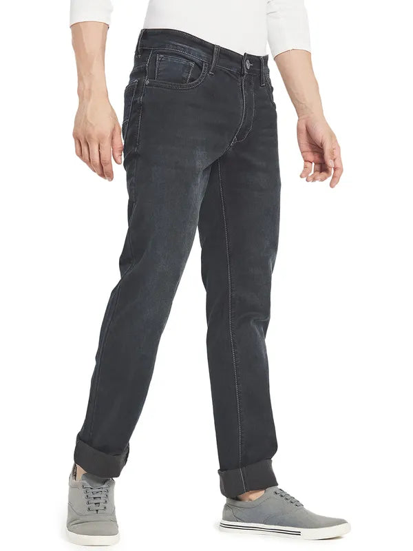 Octave Men Grey Light Fade Cotton Jeans