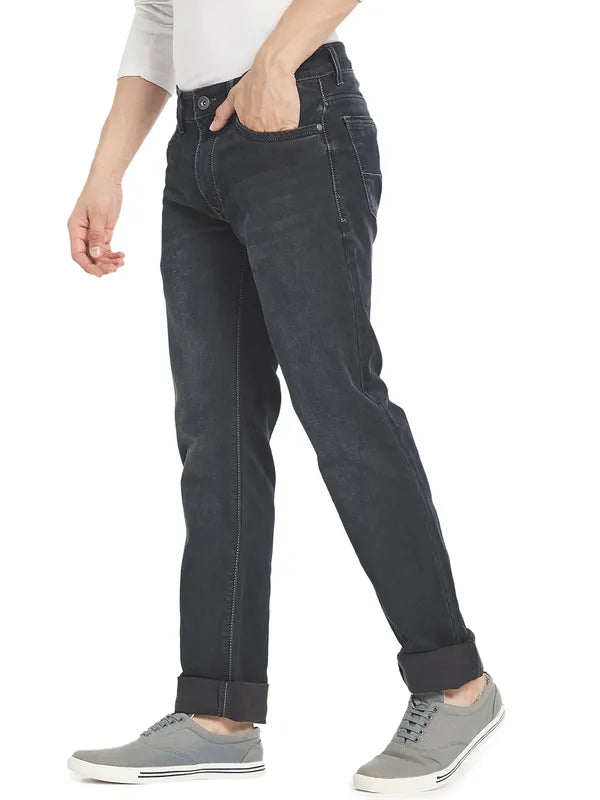 Octave Men Grey Light Fade Cotton Jeans