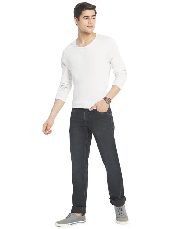 Octave Men Grey Light Fade Cotton Jeans