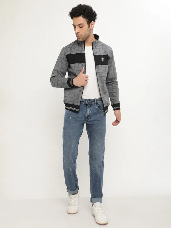 Octave Men Blue Low Distress Heavy Fade Stretchable Jeans