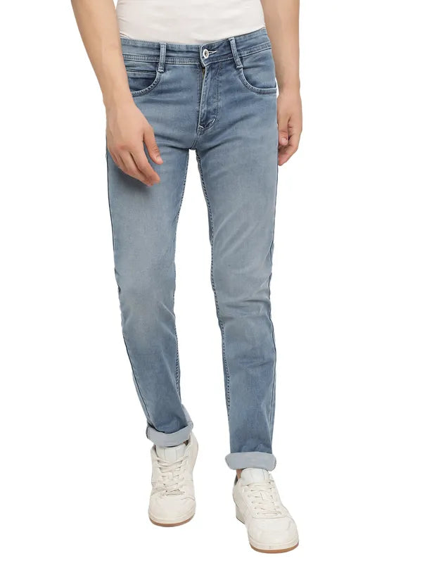 Octave Men Blue Low Distress Stretchable Jeans