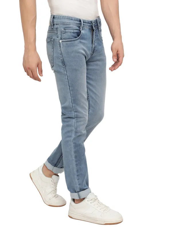 Octave Men Blue Low Distress Stretchable Jeans