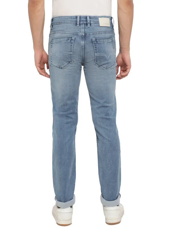 Octave Men Blue Low Distress Stretchable Jeans