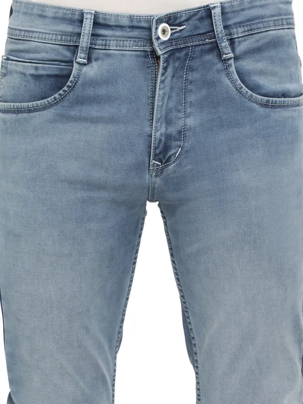 Octave Men Blue Low Distress Stretchable Jeans