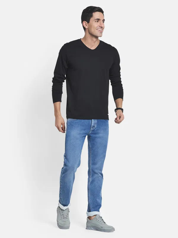 Men Blue Stretchable Mid-Rise Jeans