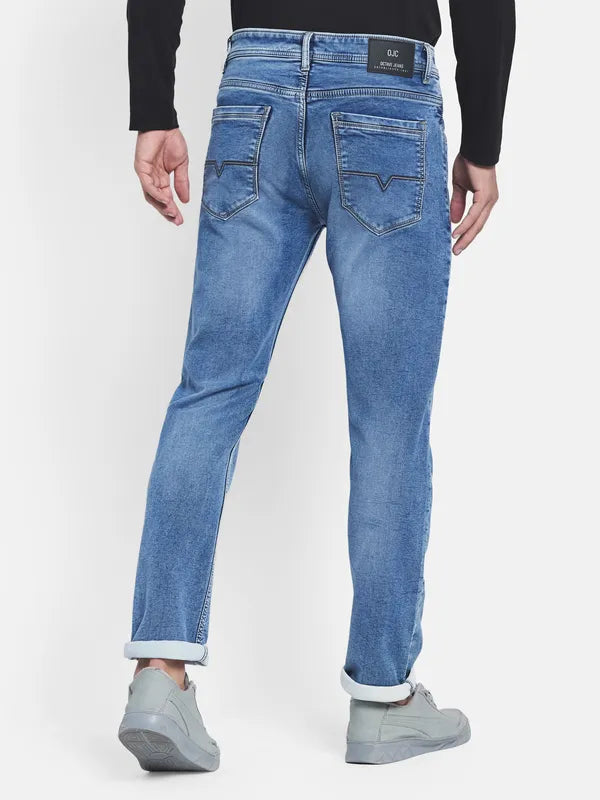 Men Blue Stretchable Mid-Rise Jeans
