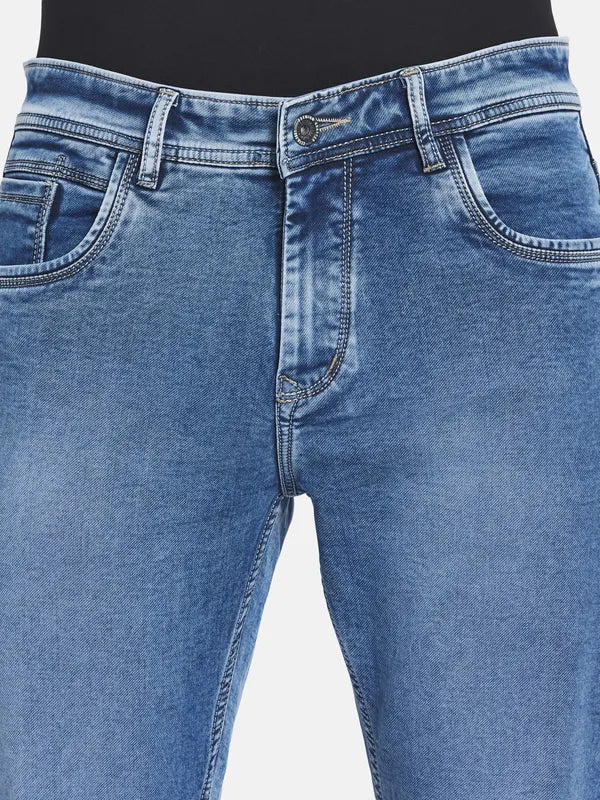 Men Blue Stretchable Mid-Rise Jeans