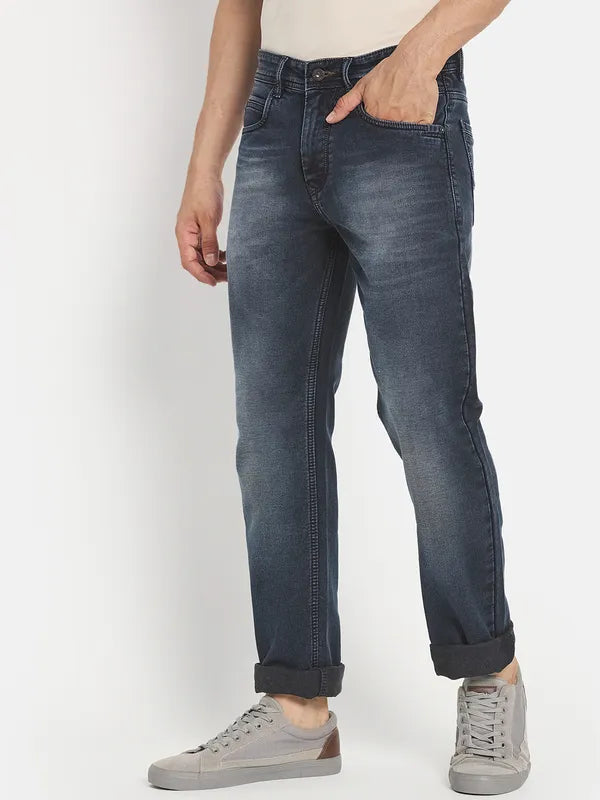 Men Grey Light Fade Stretchable Jeans