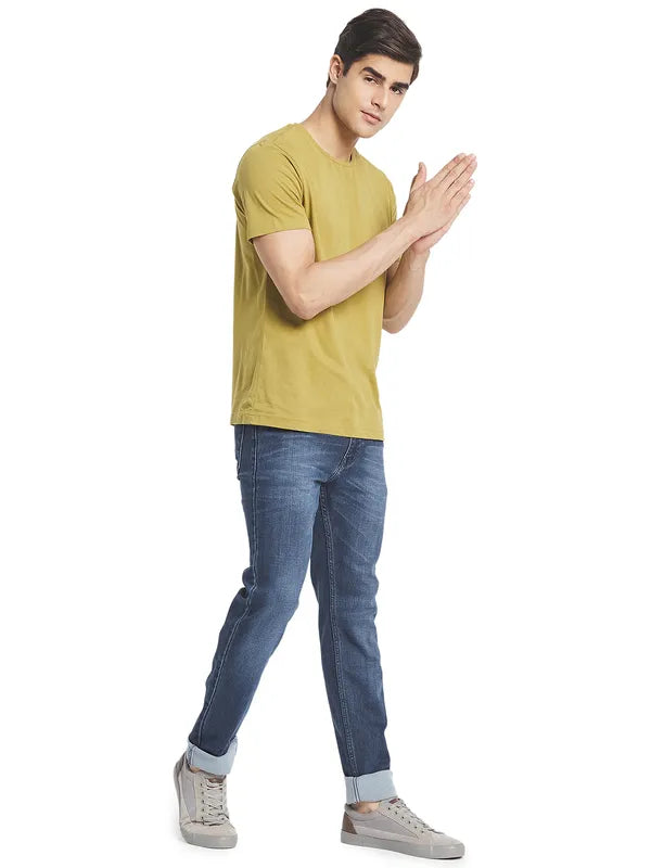 Octave Men Blue Slim Fit Light Fade Solid Jeans