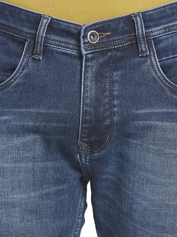 Octave Men Blue Slim Fit Light Fade Solid Jeans