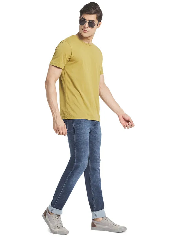 Octave Men Blue Slim Fit Light Fade Solid Jeans