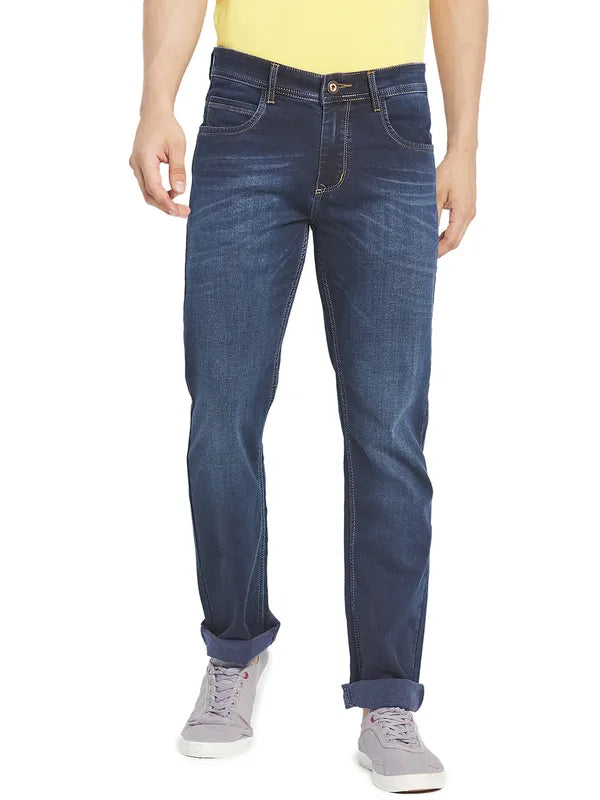 Octave Men Blue Light Fade Cotton Jeans