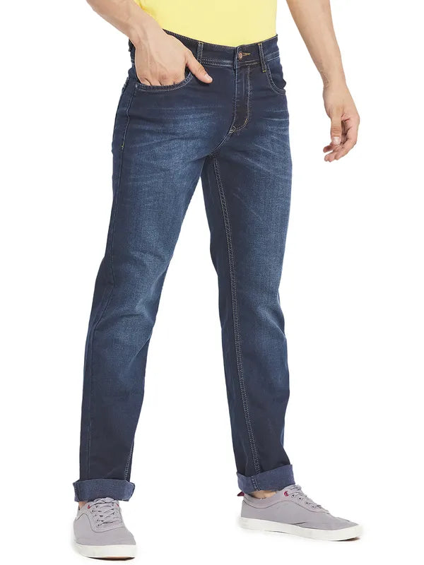 Octave Men Blue Light Fade Cotton Jeans