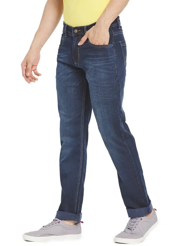 Octave Men Blue Light Fade Cotton Jeans
