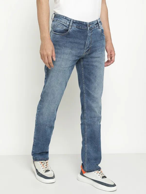 Octave Men Mid-Rise Light Shade Light Fade Stretchable Jeans