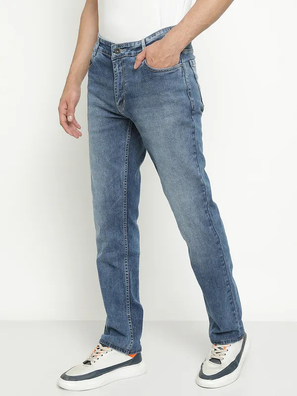 Octave Men Mid-Rise Light Shade Light Fade Stretchable Jeans