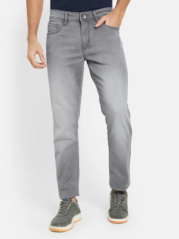 Octave Men Mid-Rise Clean Look Cotton Jeans