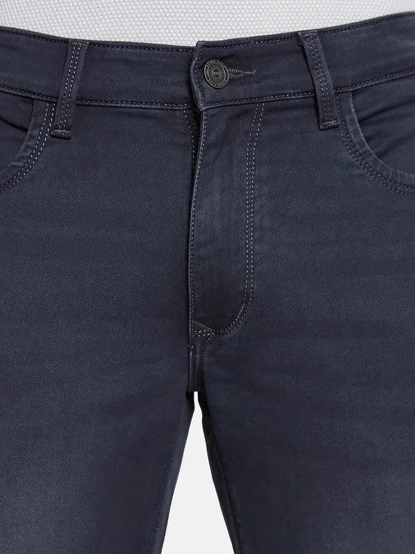 Octave Men Mid-Rise Clean Look Light Fade Stretchable Jeans