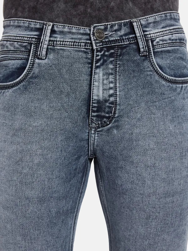 Octave Men Low Distress Heavy Fade Stretchable Jeans