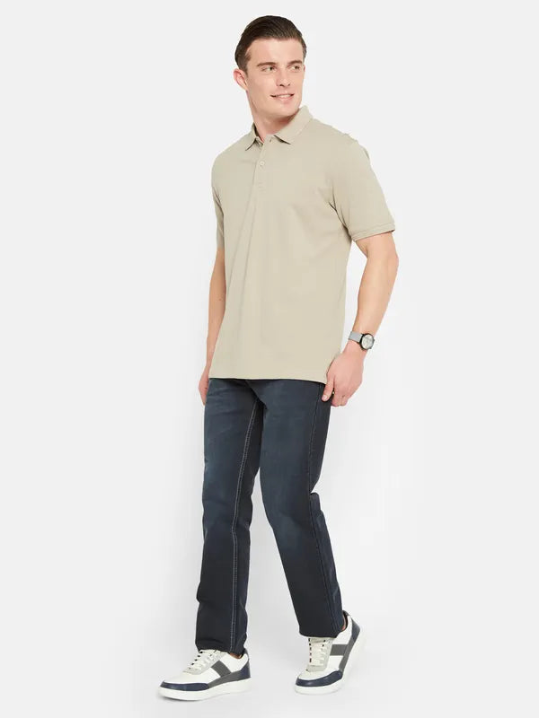 Octave Men Mid-Rise Clean Look Light Fade Cotton Jeans