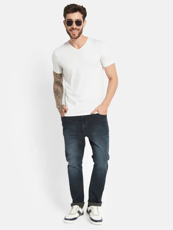 Octave Men Mid-Rise Light Fade Stretchable Jeans