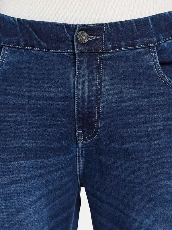 Octave Men Mid-Rise Light Fade Clean Look Stretchable Jeans