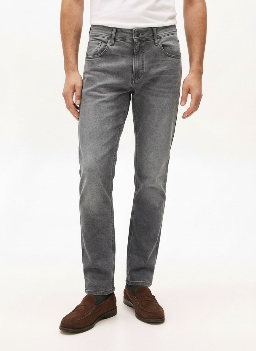 Men Regular Fit Mid-Rise Light Fade Stretchable Jeans