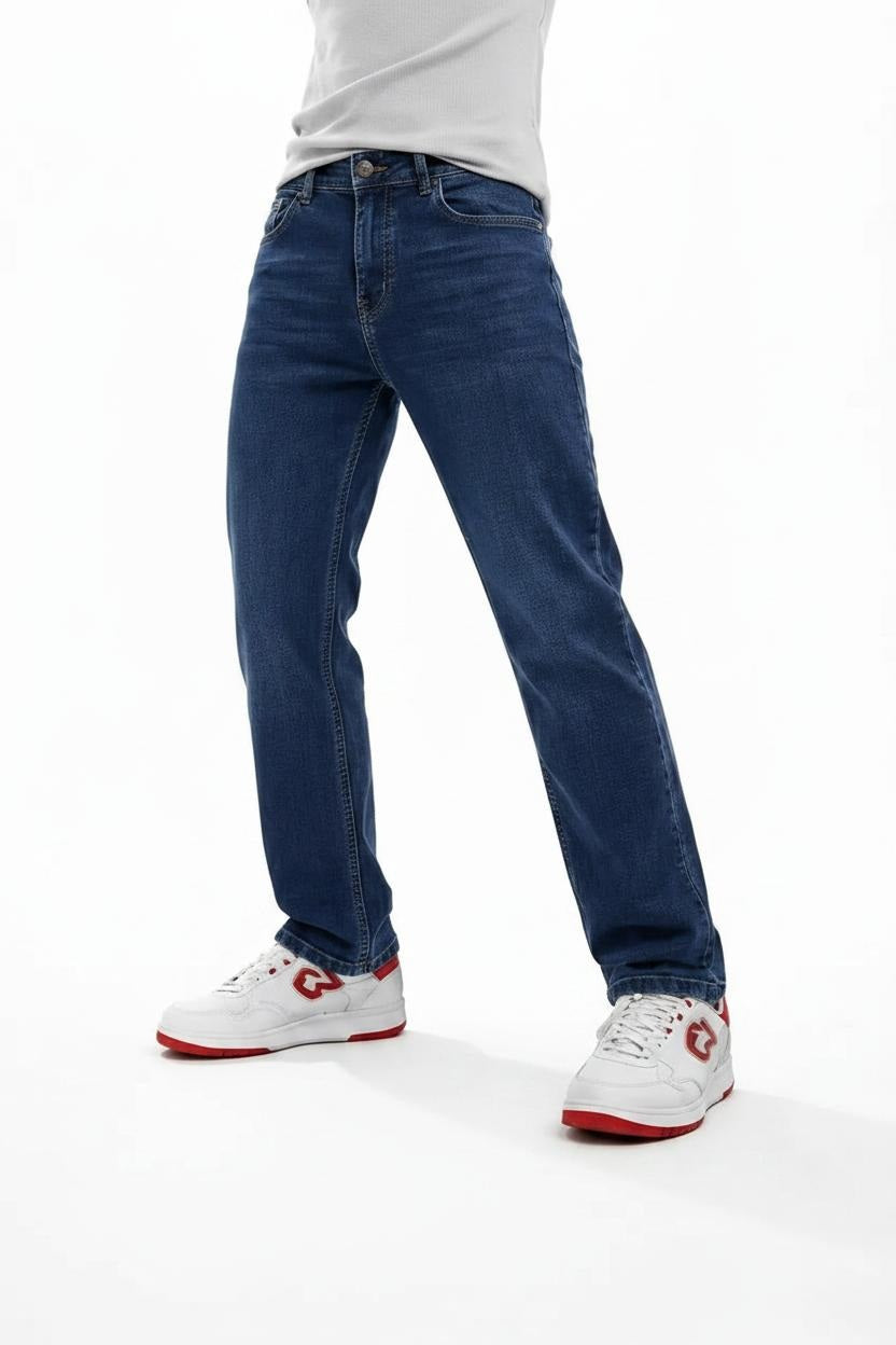 Men Cotton Regular Fit Mid-Rise Stretchable Jeans