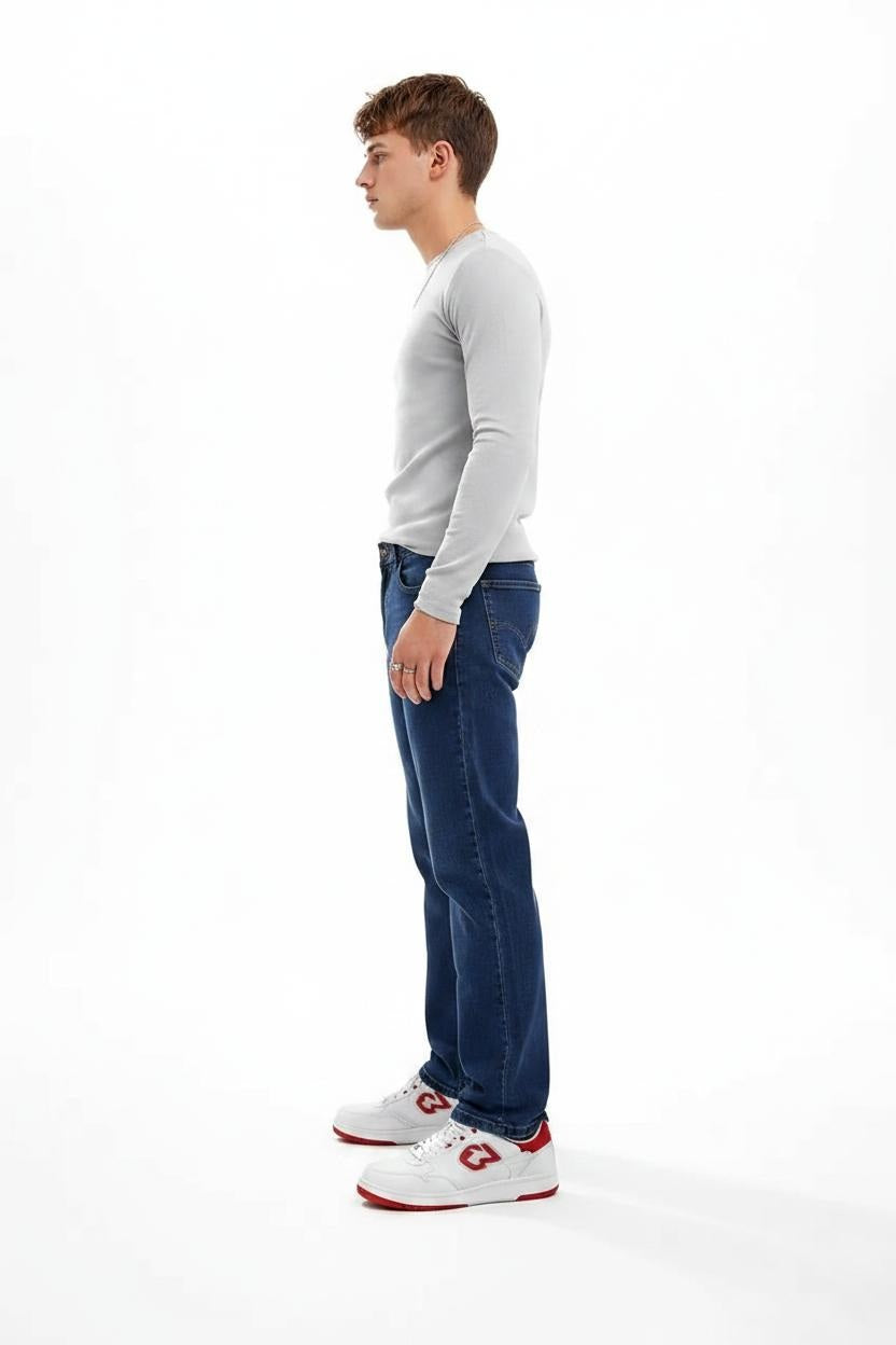 Men Cotton Regular Fit Mid-Rise Stretchable Jeans