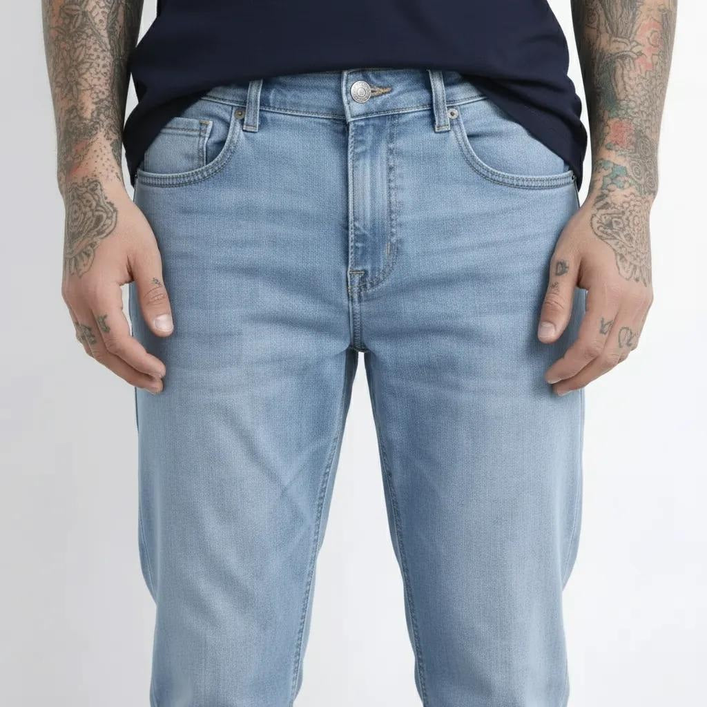 Octave Men Regular Fit Mid-Rise Stretchable Jeans