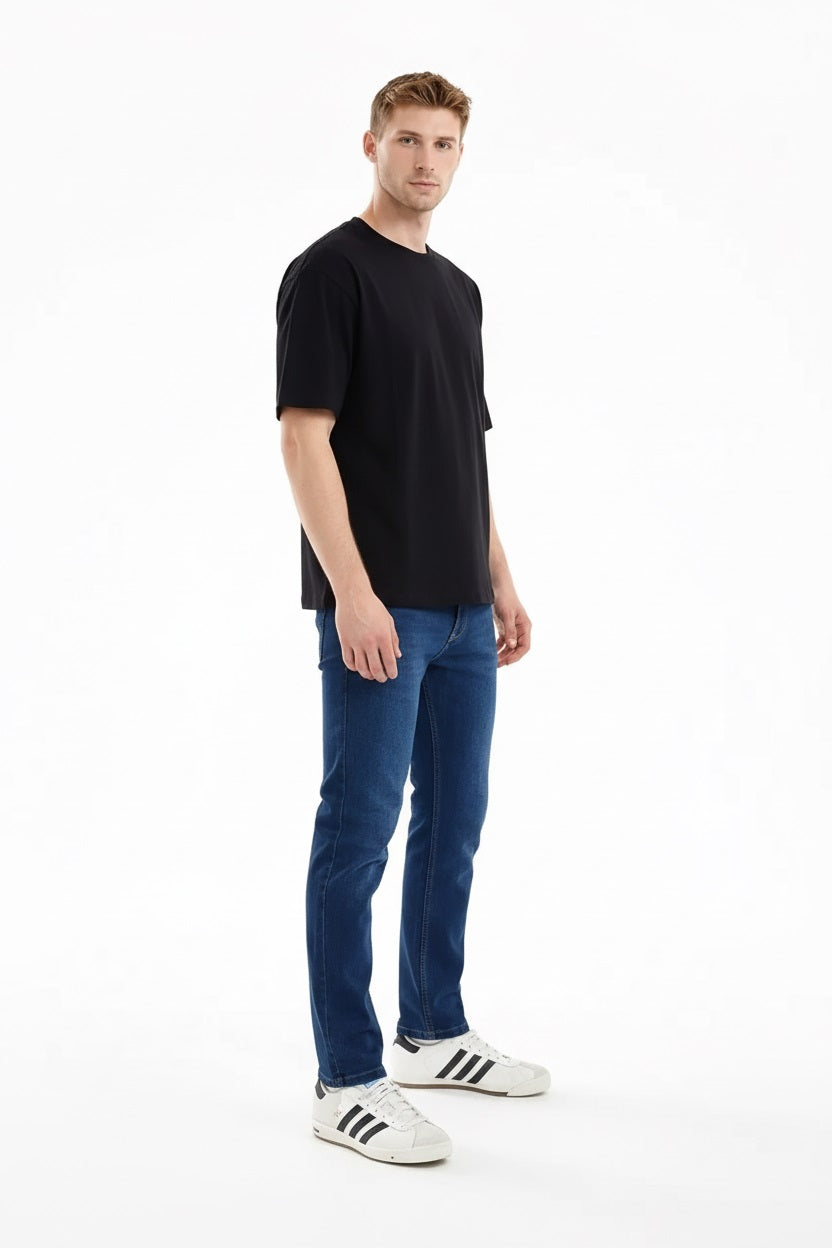 Men Regular Fit Mid-Rise Light Fade Stretchable Jeans