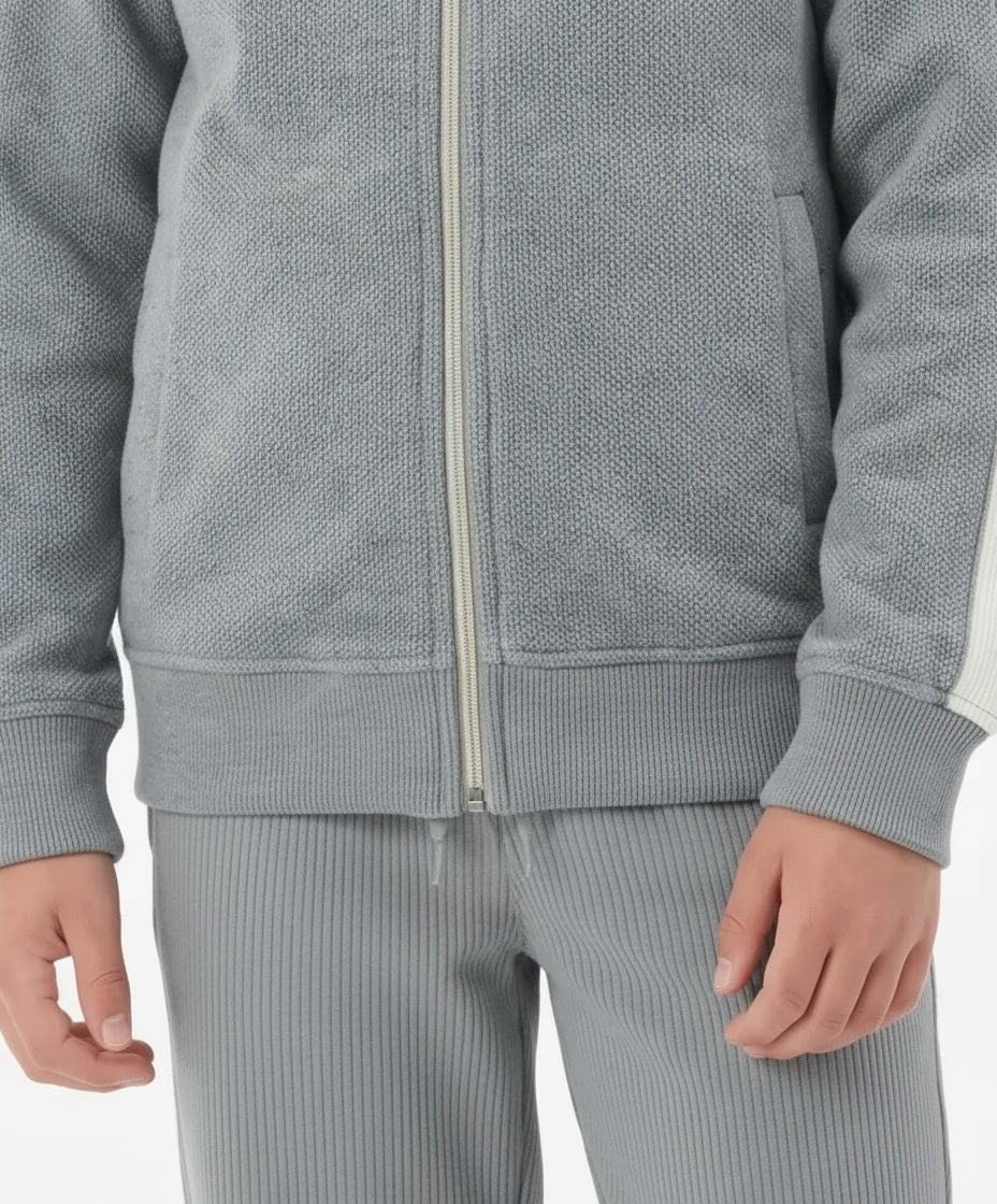 Boy Solid Mandarin Neck TrackSuits
