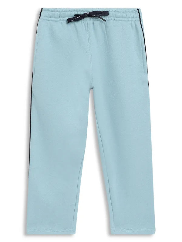 Octave Boys Blue Black Colourblocked Cotton Tracksuits