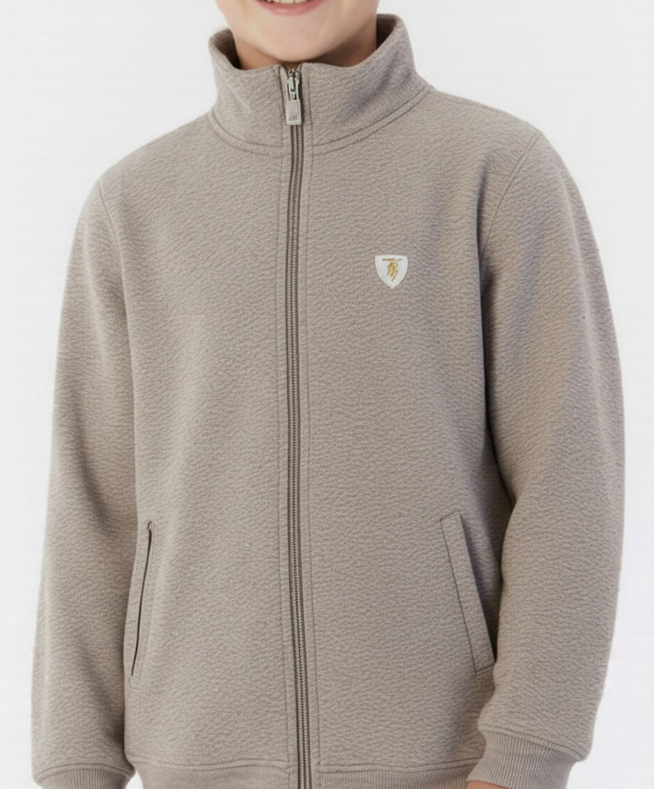 Boy Solid Mandarin Neck TrackSuits