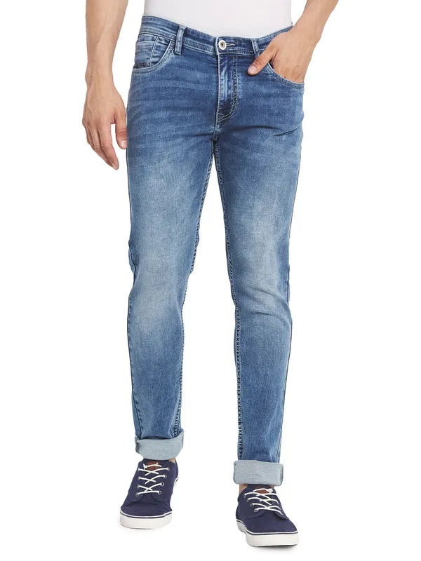 Octave Men Blue Heavy Fade Cotton Jeans