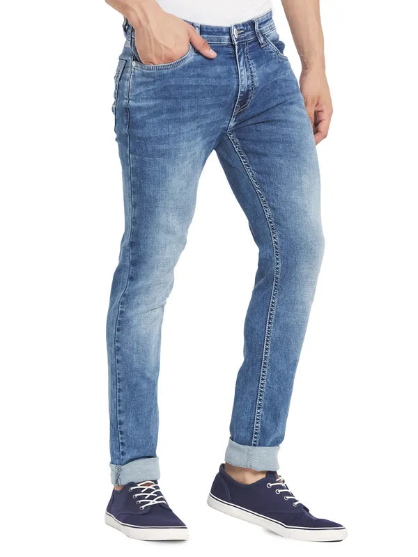 Octave Men Blue Heavy Fade Cotton Jeans